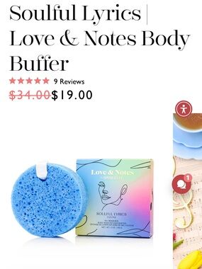 Spongelle Love & Notes Blue Body Buffer